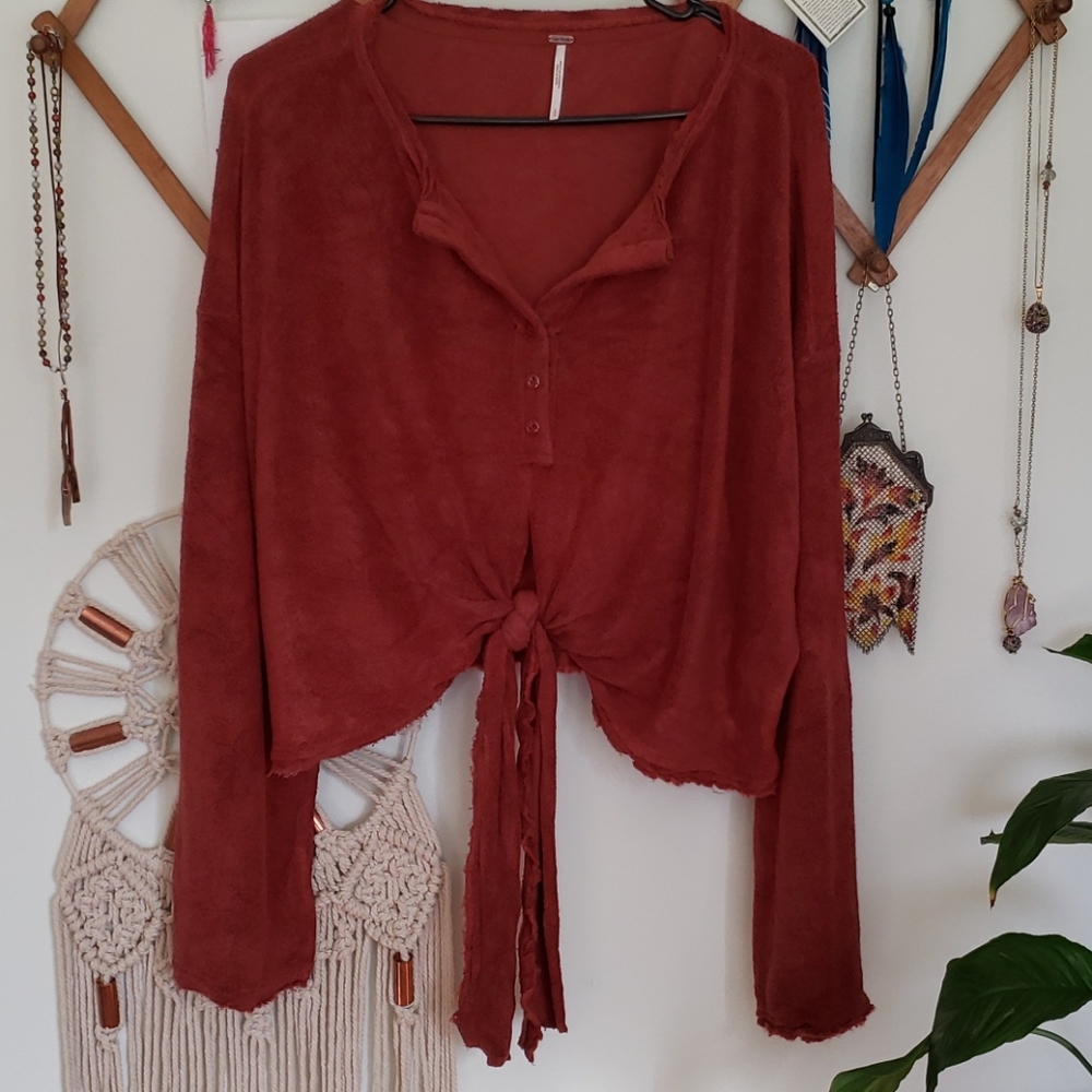 Free People Longsleeve Crop Top